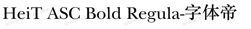 HeiT ASC Bold Regula字体转换